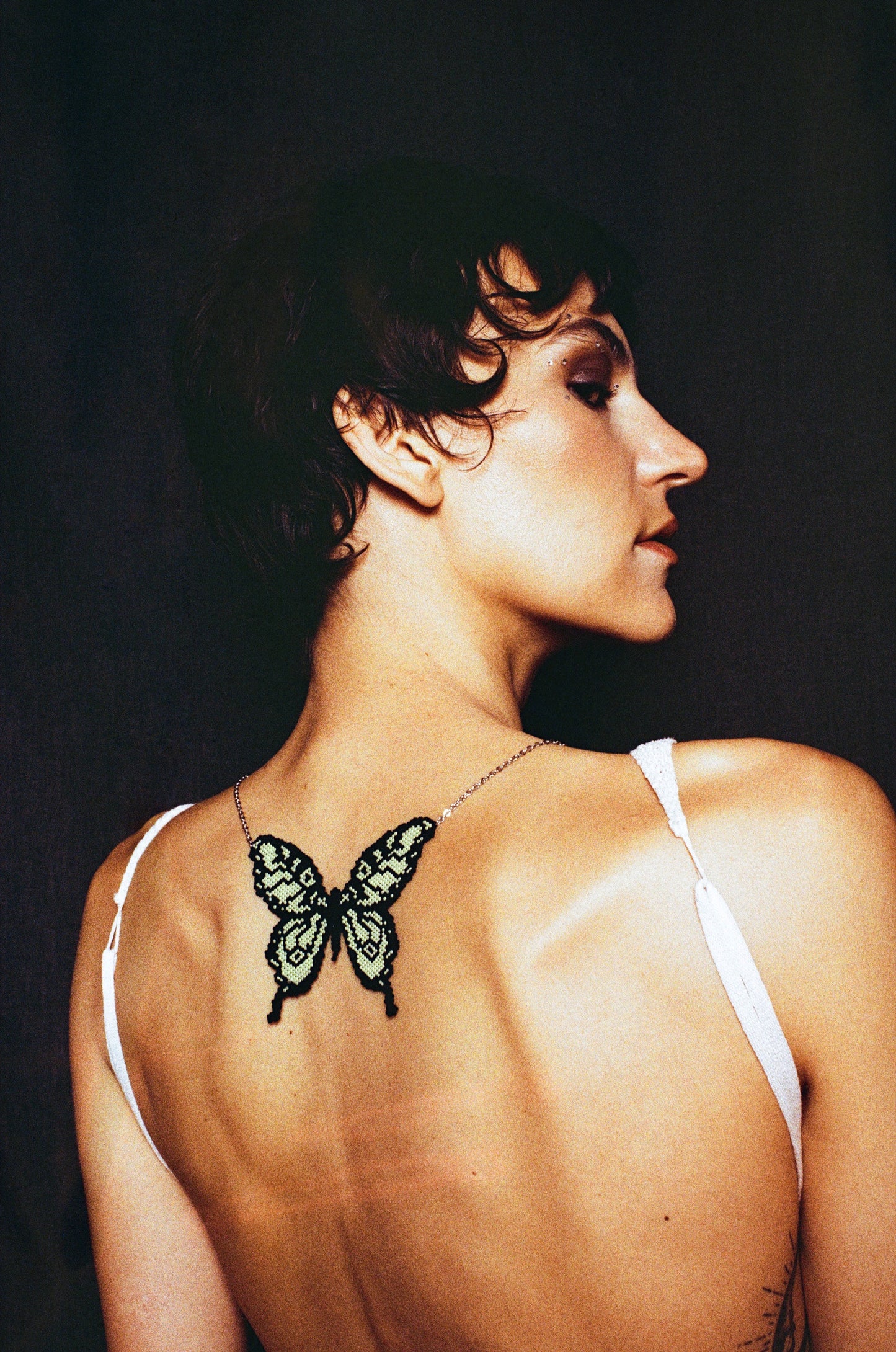 Lemon night butterfly body chain