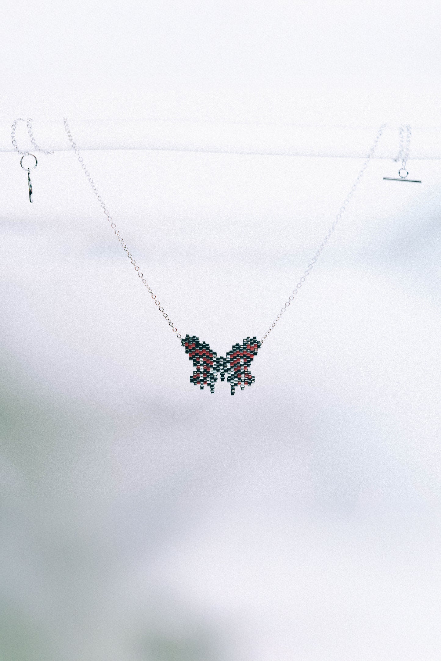 Cherry/ Glitch wings mini butterfly belly chain or necklace