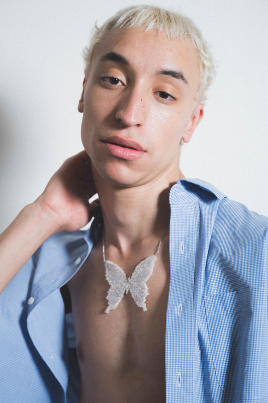 Crystal butterfly body chain